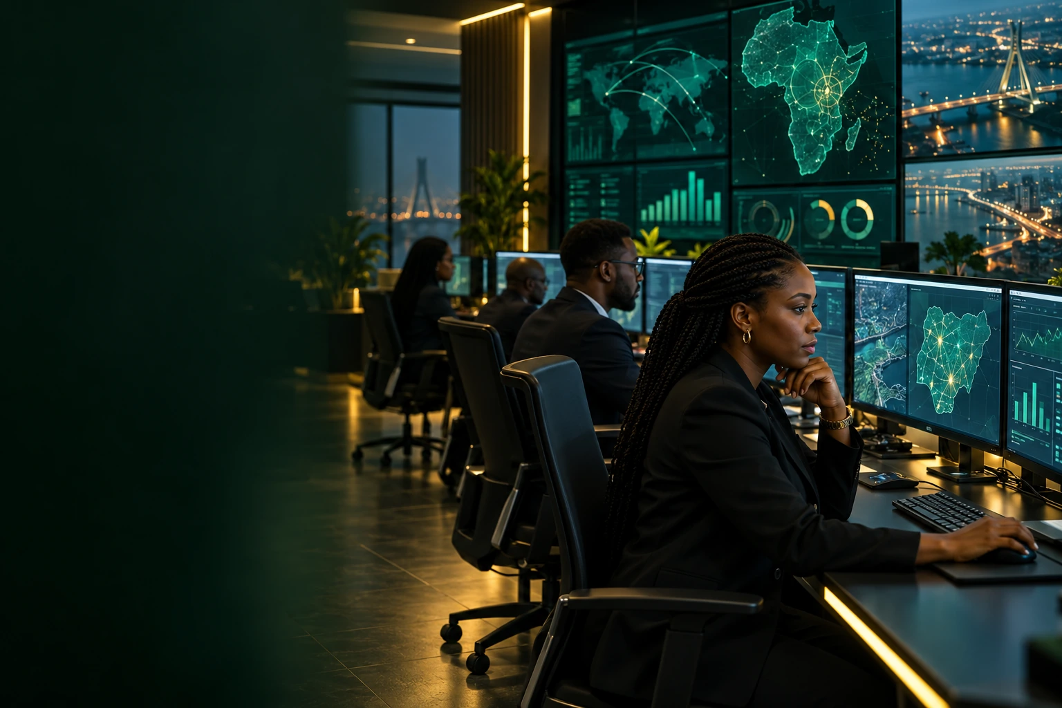 Illustrative situation room platform project photograph